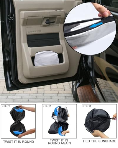 Front Windshield Sunshade fit for Ford Econoline E