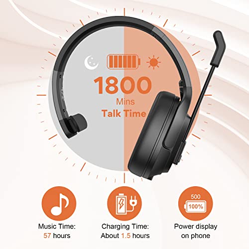 Noise Cancelling Trucker Bluetooth Headset with Microphone for Trucker
