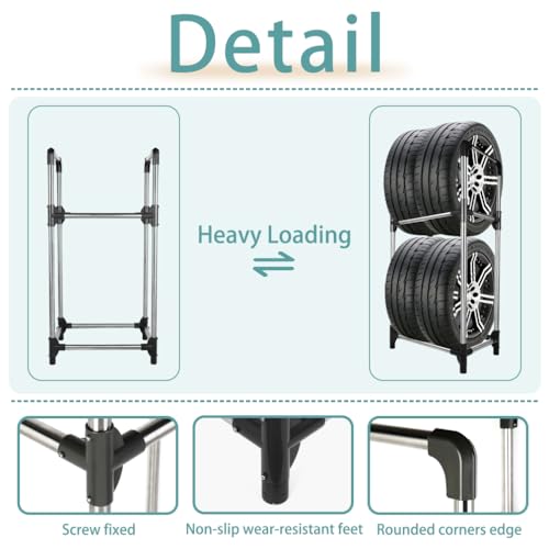 Tire Rack Tire Storage Rack Stand Garage Storage Shelf Organizer