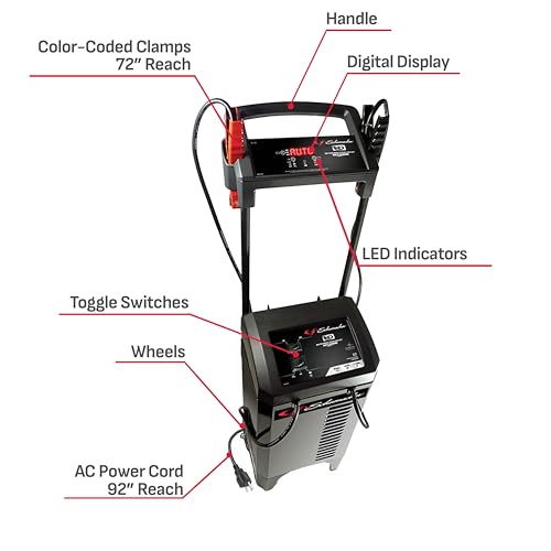 Wheeled 6A Car Battery Charger & Maintainer