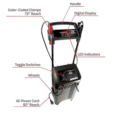 Wheeled 6A Car Battery Charger & Maintainer