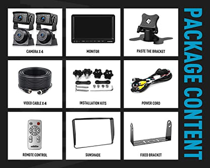 HD 1080P 7" Wired Backup Camera System