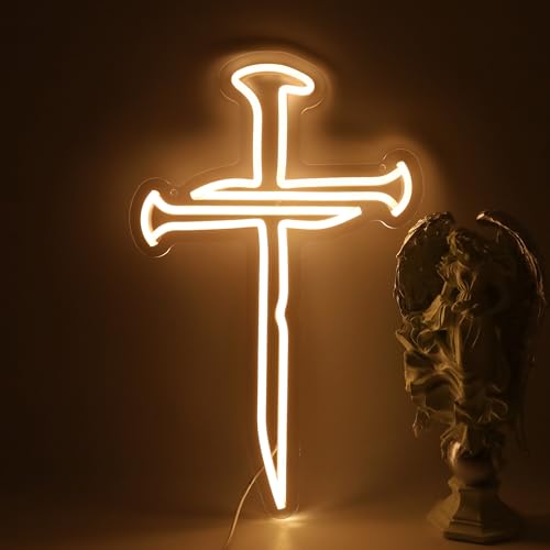 Three Nails Led Cross Neon Sign for Wall Decor