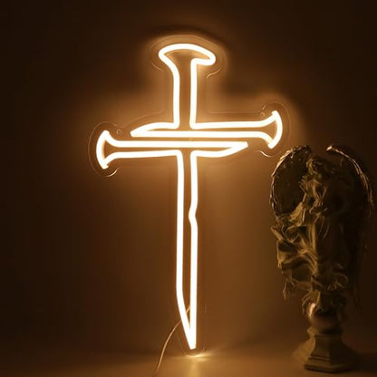 Three Nails Led Cross Neon Sign for Wall Decor