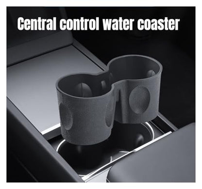 Car Storage Box Compatible For Tesla Model 3 2024 Center Armrest Hidden Box Cup Holder Console Organizer Car Box Accessories