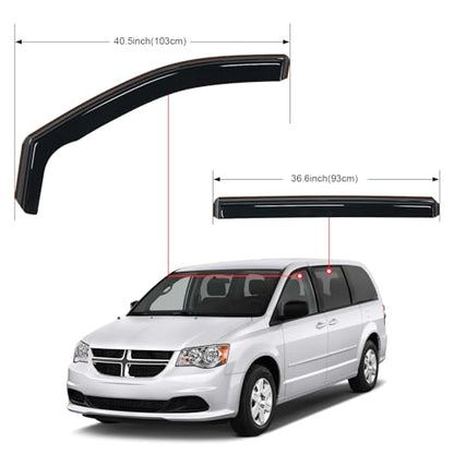 in Channel Window Visors for Dodge Grand Caravan 2008