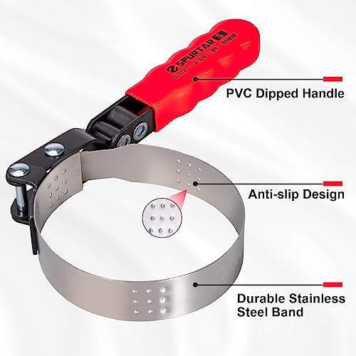 5pcs Swivel Oil Filter Wrench Set 12" Oil Filter Removal Tool (5 Count)