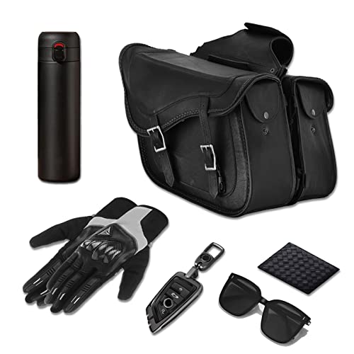 Motorcycle Saddle Bags Leather Motorcycle Luggage Bag with Gun Holsters For Softails Sportsters and Choppers Tool Bags