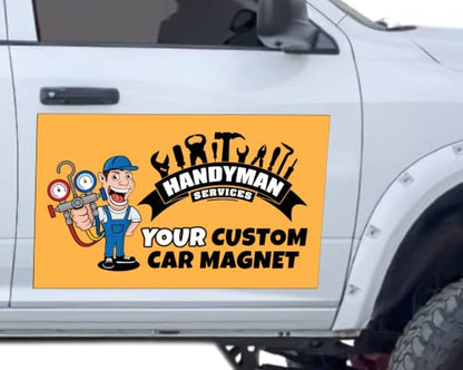 Personalized Car Magnet Sign Custom Business Logo for Cars Trucks Vans