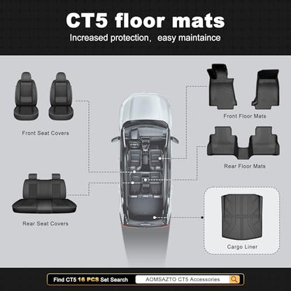 Cargo Liner Compatible with Cadillac CT5 CT5 (8 Count)