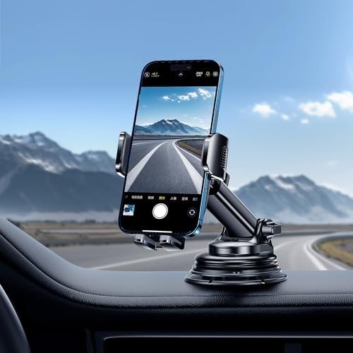 Car Phone Holder Mount Phone Mount for Car Windshield Dashboard Air Vent Universal Hands Free Automobile Cell Phone Holder Fit for iPhone Smartphone Camera Mounts