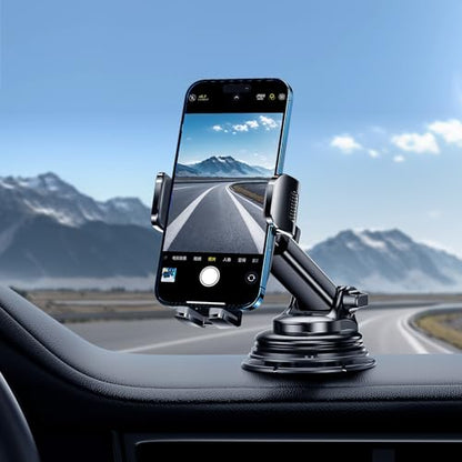 Car Phone Holder Mount Phone Mount for Car Windshield Dashboard Air Vent Universal Hands Free Automobile Cell Phone Holder Fit for iPhone Smartphone Camera Mounts