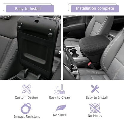 2025 2026 Suburban Tahoe Center Console Cover Compatible with 2025 2026 Chevy Suburban Tahoe Accessories Armrest Cover Armrest Console Cover