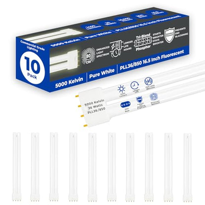 PLL36 850 36W 16.5" Twin Tube Compact Fluorescent Light Bulb 4 (10 Count)