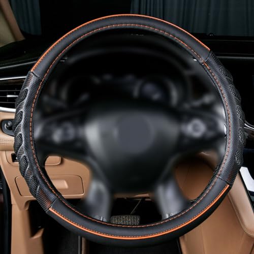 car Steering Wheel Cover Faux Leather Massage Universal fit 3D Honeycomb Hole Anti