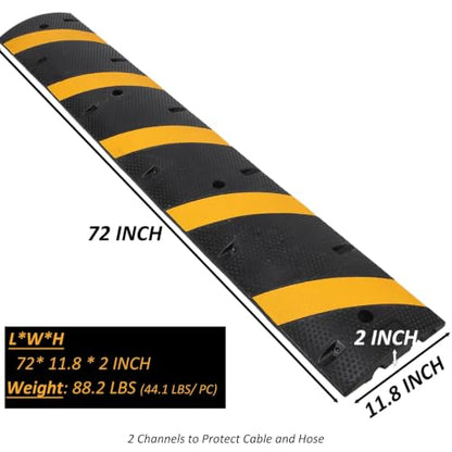 6 Ft Rubber Speed Bump (2 Count)
