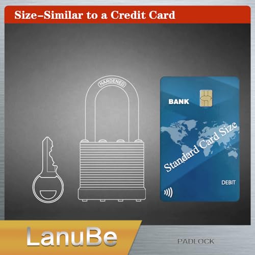 Laminated Keyed Alike Padlock 12 Pack Mixed Long & Normal Shackles (12 Count)