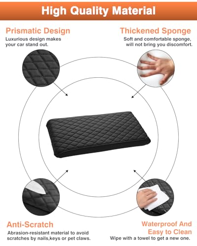 Custom for 2024 2025 2026 Hyundai Santa Fe Center Console Cover Armrest Cover Santa Fe Hybrid Accessories Arm Rest Cushion Pad Leather Middle Console Cover Armrest Seat Box Protector