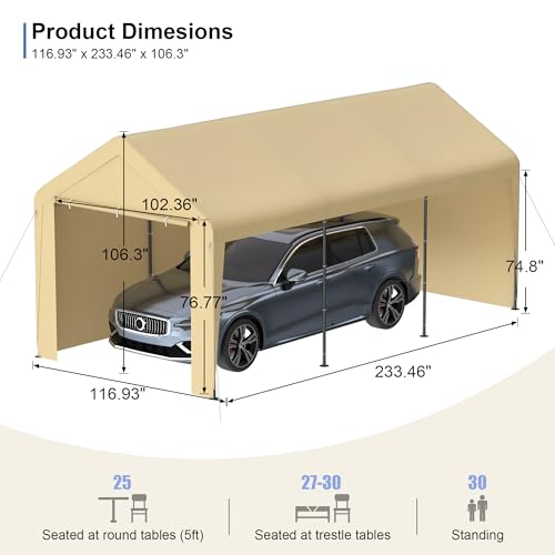 Carport 10x20 Heavy Duty Portable Garage w