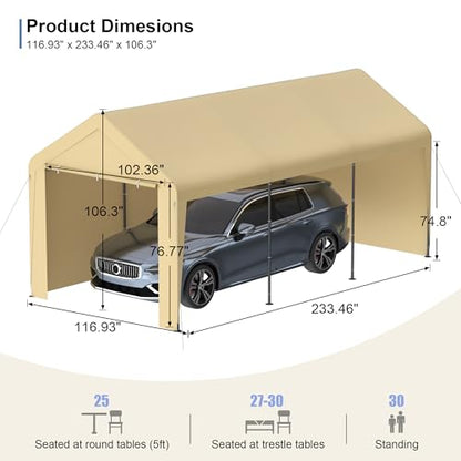 Carport 10x20 Heavy Duty Portable Garage w