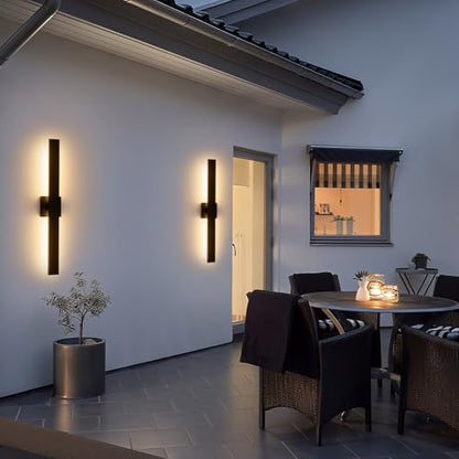 2 Packs Modern Outdoor Wall Lights 31.5" Long LED Outdoor Sconce Lights (2 Count)
