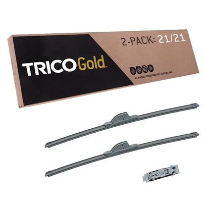 Gold 21" + 21" Premium Automotive Replacement Windshield Wiper Blades (2 Count)