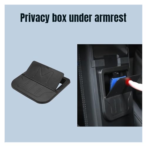 Car Storage Box Compatible For Tesla Model 3 2024 Center Armrest Hidden Box Cup Holder Console Organizer Car Box Accessories