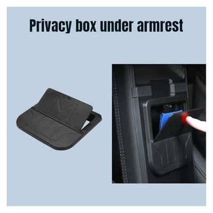 Car Storage Box Compatible For Tesla Model 3 2024 Center Armrest Hidden Box Cup Holder Console Organizer Car Box Accessories