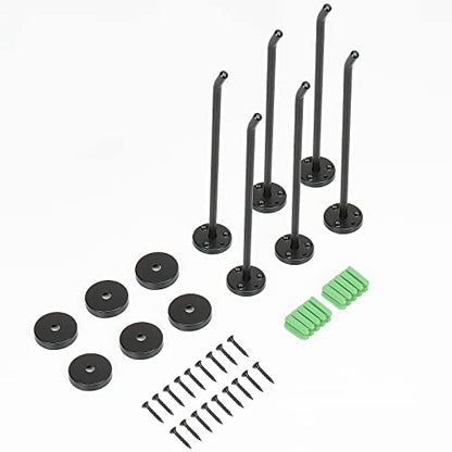 Coat Hooks Wall Mount Hooks for Hanging Hat Hurse Robe (6 Count)