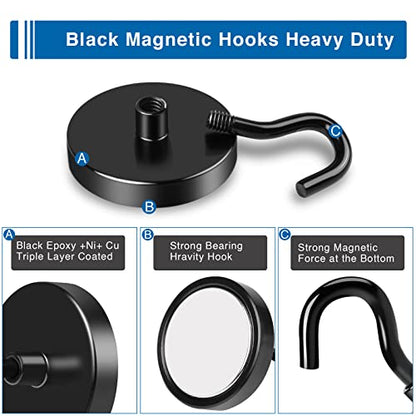 Magnetic Hooks Heavy Duty (4 Count)
