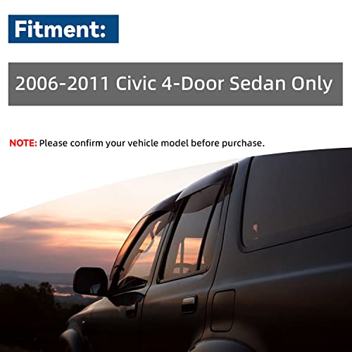 4pcs JDM Window Visors Rain Guards for 2006 (4 Count)