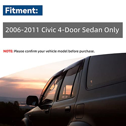 4pcs JDM Window Visors Rain Guards for 2006 (4 Count)