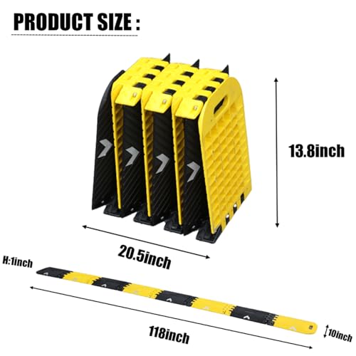 Portable 10ft Speed Bump Reflective Heavy Non