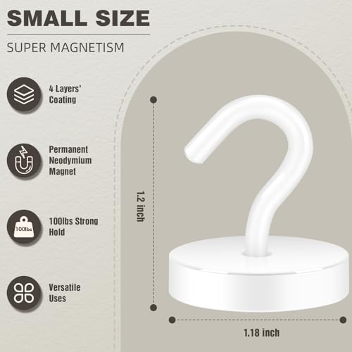 Magnetic Hooks Steel Tube Design for Cruise (10 Count)
