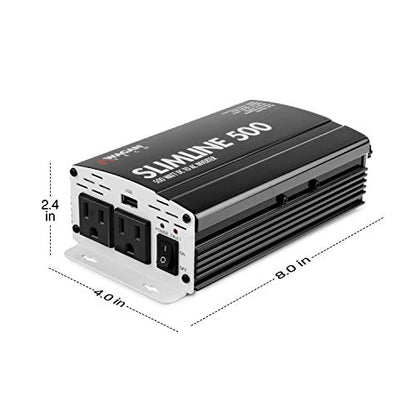 3716 500W Slim Line AC to DC Inverter 500W TrueRated 1000W Surge Power Inverter