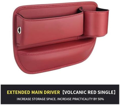 Car Seat Organizer Car Leather Seat Gap Multifunction Crevice Water Cup Holder Storage Box Compatible with Tesla Compatible with Model 3 Compatible with Model Y