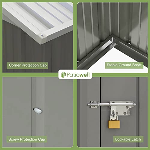10x8 FT Outdoor Storage Shed with Floor Frame