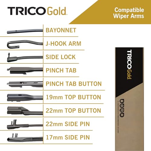 Gold™ (18-2419) 24 & 19 Inch Pack of 2 Automotive Replacement Windshield Wiper Blades for My Car Super Premium All Weather Beam Blade for Select Vehicle Models (2 Count)