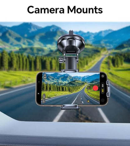 Phone Holders for Your Car Phone Holder Mount【Super Suction】Cell Phone Holder for Car Accessories for Women Men【360° Adjustable】Suction Phone Mount for Car