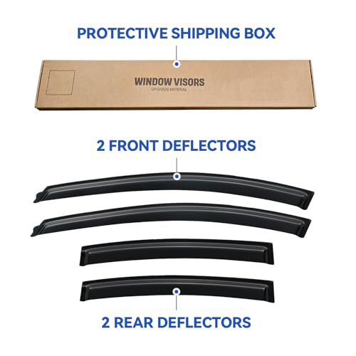 Window Visors Rain Guards for 2007 2008 2009 2010 Chevy Aveo Sedan