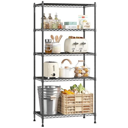 5 Tier 1010LBS Adjustable Narrow Storage Shelves