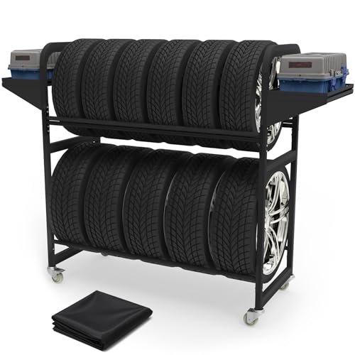 Tire Storage Rack 57" x 55.1" x 20" w
