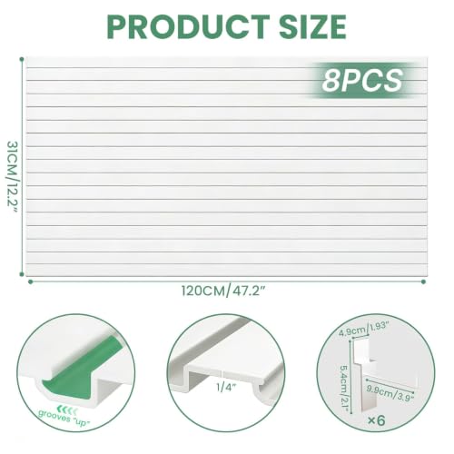 4x8 ft Slatwall Panel Wall Storage Systems