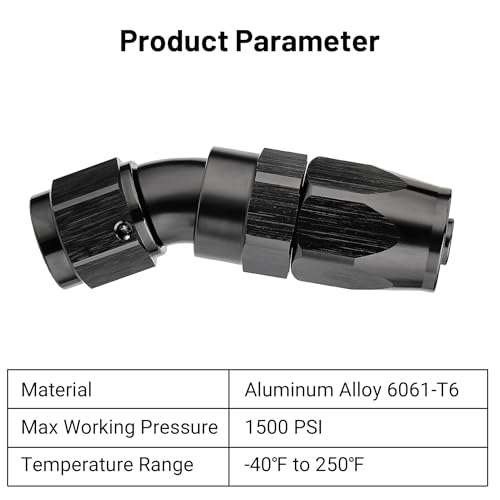 6AN 30 Degree One Piece Full Flow Hose End Fitting Swivel for CPE Braided Hose