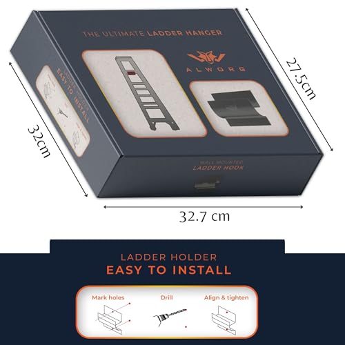 Ladder Hanger Set of 2 for Garage Wall (2 Count)