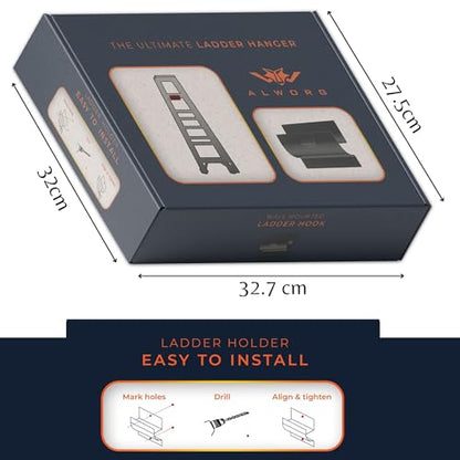 Ladder Hanger Set of 2 for Garage Wall (2 Count)