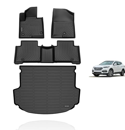 All Weather Floor Mats & Cargo Liner for 2013 2014 2015 2016 2017 2018 Hyundai Santa Fe Sport
