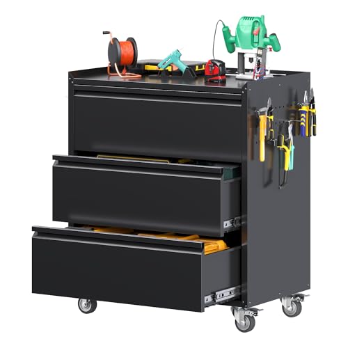 3 Drawer Rolling Tool Chest with Wheels