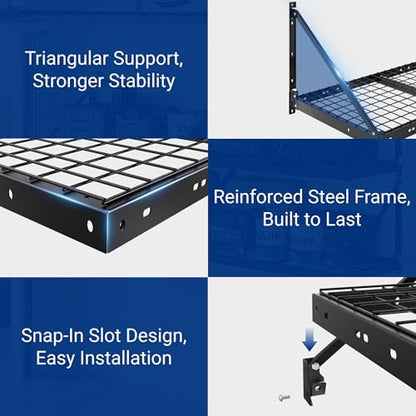 4 Pack 2x4 ft Wall Shelving Garage Storage Rack (4 Count)