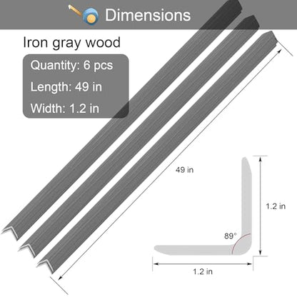 6 Pcs 49" Wall Corner Protector Trim